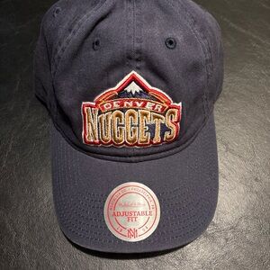 Mitchell & Ness mens Navy NBA Denver Nuggets Strap back dad cap Hat